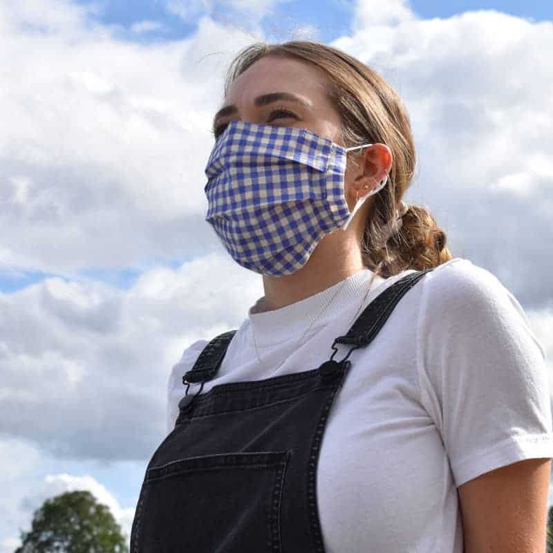 FM-GINGHAM-AD2PK-LXL-2 Blue Gingham Facemask